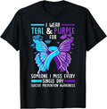 [100% Cotton]Suicide Prevention Shirt Suicide Awareness Ribbon Support T-Shirt Hoodie, Sweatshirt | PureTeeCo.com