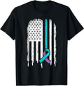 [100% Cotton]Suicide Prevention Shirt USA Flag Ribbon Suicide Survivor T-Shirt Hoodie, Sweatshirt | PureTeeCo.com