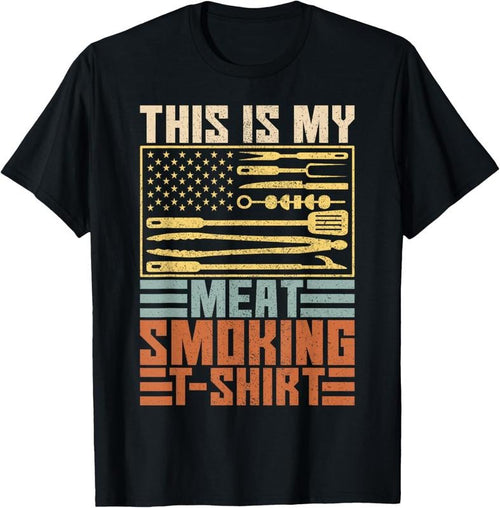 100% Cotton This Is My Meat Smoking T-Shirt Vintage Men BBQ Smoker Grill T-Shirt Hoodie, Sweatshirt | PureTeeCo.com