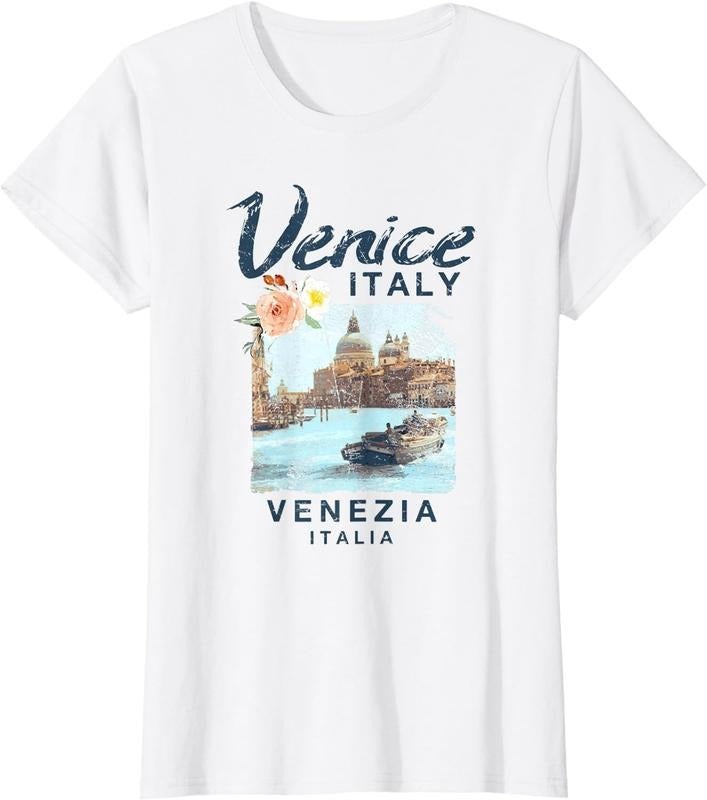 [100% Cotton]Venice Italy | Venezia Italia Vintage T Shirt Hoodie, Sweatshirt | PureTeeCo.com