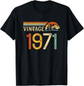 [100% Cotton]Vintage 1971 Birthday Retro T-Shirt Hoodie, Sweatshirt | PureTeeCo.com