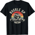 [100% Cotton]Vintage Retro Buckle Up I Want To Try Something Offroad Car T-Shirt Hoodie, Sweatshirt | PureTeeCo.com