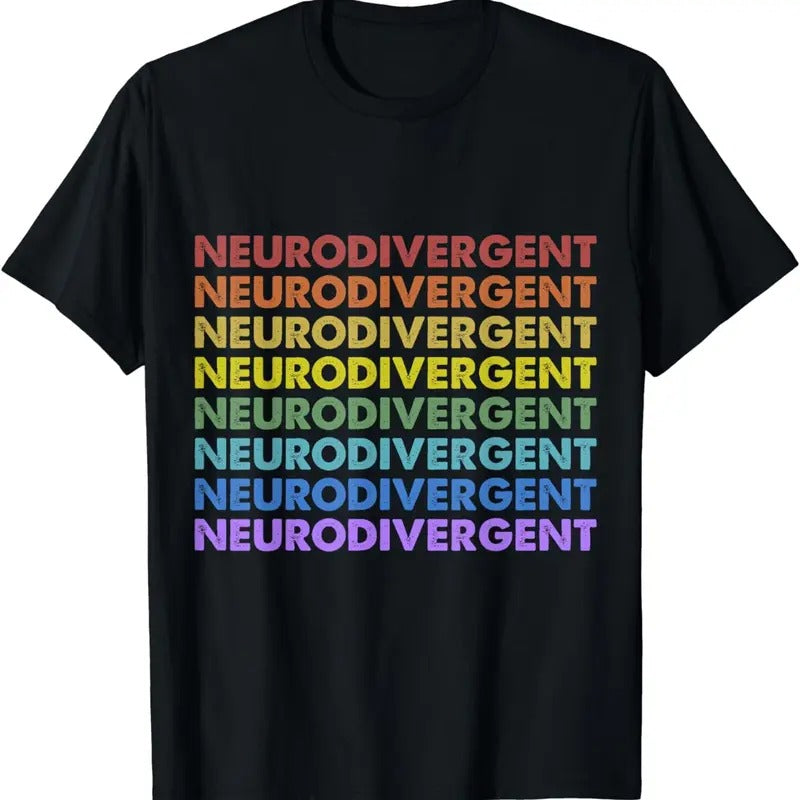 [100% Cotton]Vintage Retro Sunset Neurodivergent Neurodiversity Awareness T-Shirt Hoodie, Sweatshirt | PureTeeCo.com