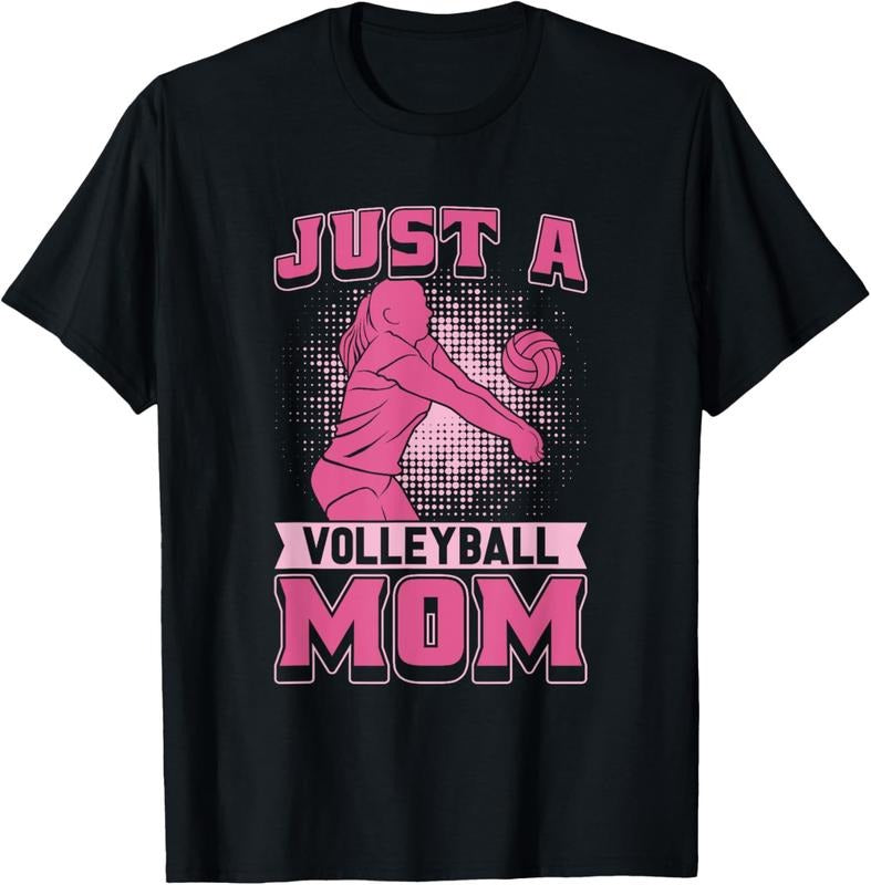 100% Cotton Volleyball Beach - Vball Just A Volleyball Mom T-Shirt Hoodie, Sweatshirt | PureTeeCo.com