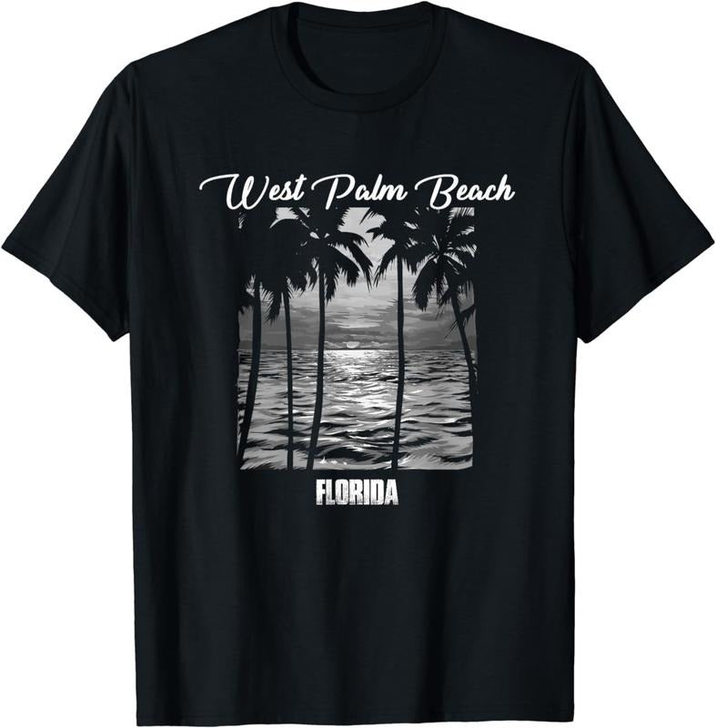 [100% Cotton]West Palm Beach Souvenir - Florida Reminder T-Shirt Hoodie, Sweatshirt | PureTeeCo.com