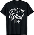 [100% Cotton]World Braille Day Living The Blind Life Blindness Warrior T-Shirt Hoodie, Sweatshirt | PureTeeCo.com