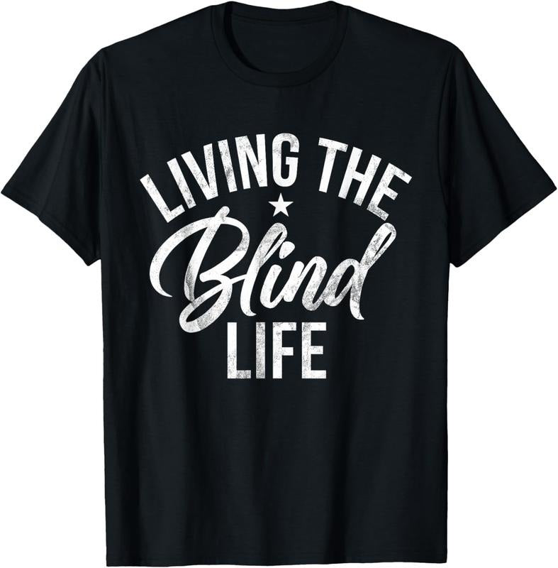 [100% Cotton]World Braille Day Living The Blind Life Blindness Warrior T-Shirt Hoodie, Sweatshirt | PureTeeCo.com