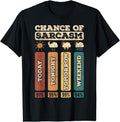 [100% Cotton]chance of sarcasm weather funny forecast and meteorology T-Shirt Hoodie, Sweatshirt | PureTeeCo.com
