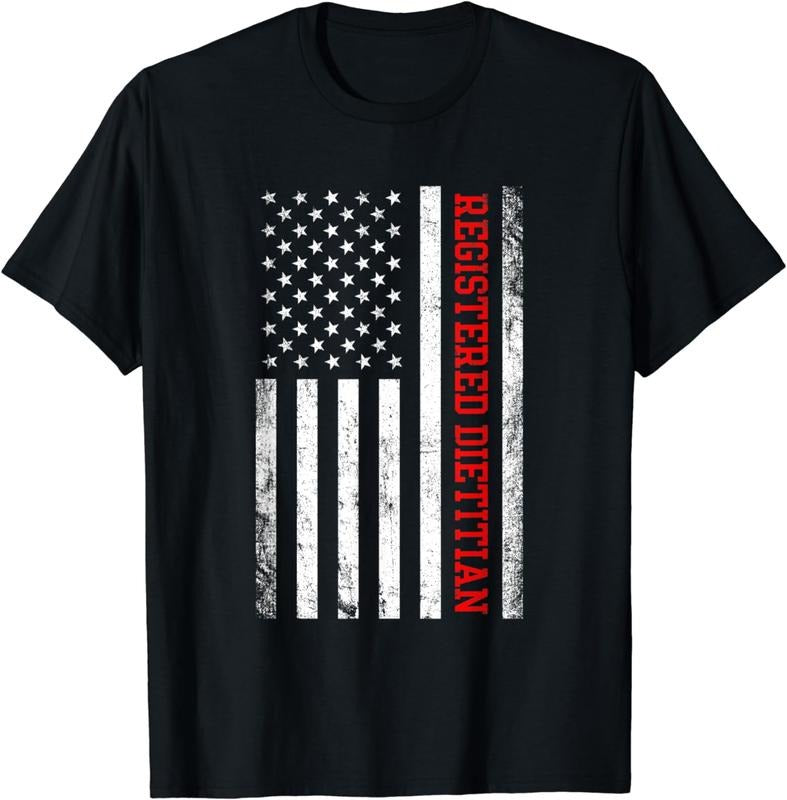 [100% Cotton]registered dietitian american flag, nutritionist dietitian T-Shirt Hoodie, Sweatshirt | PureTeeCo.com