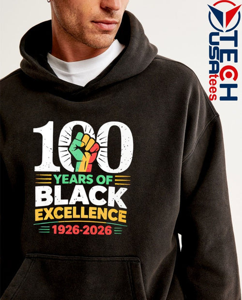 100 Years of Black Excellence 1926-2026 Black History Month shirt