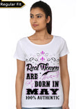 Real Women Are Born In May T-Shirt Hoodie, Sweatshirt | PureTeeCo.com