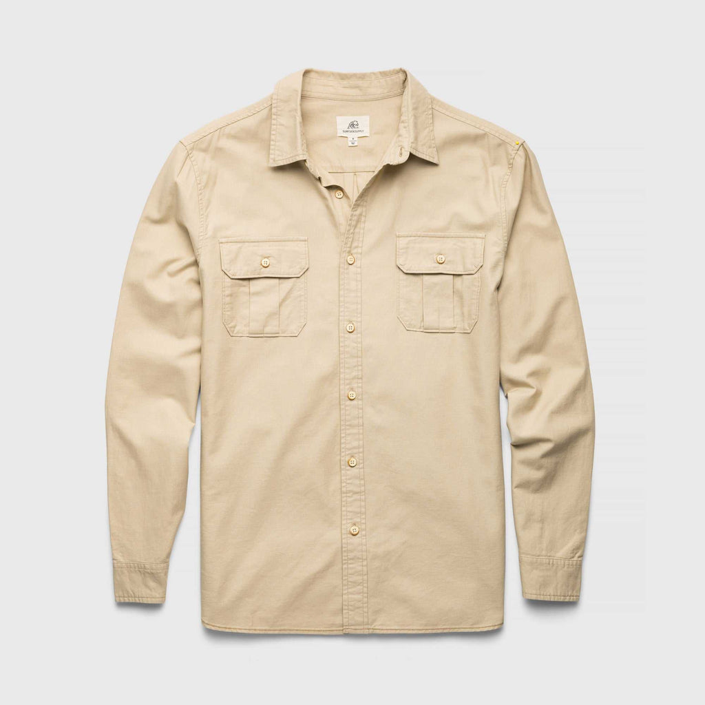 Barry Utility Shirt - Khaki Hoodie, Sweatshirt | PureTeeCo.com (Image 1)
