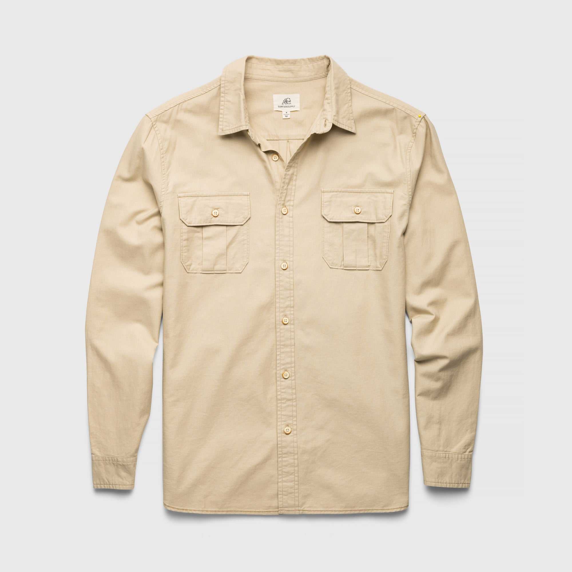 Barry Utility Shirt - Khaki Hoodie, Sweatshirt | PureTeeCo.com (Image 1)