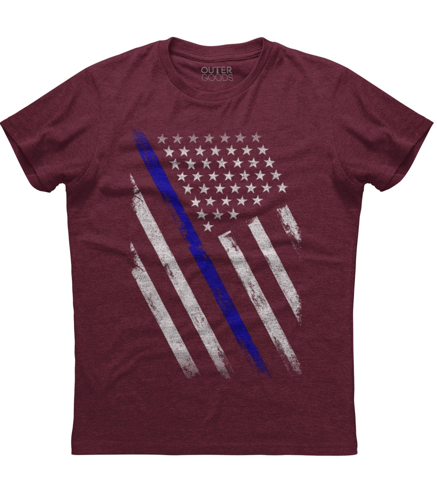 The American Flag Blue Line Patriotic T-shirt (O) Hoodie, Sweatshirt | PureTeeCo.com (Image 4)