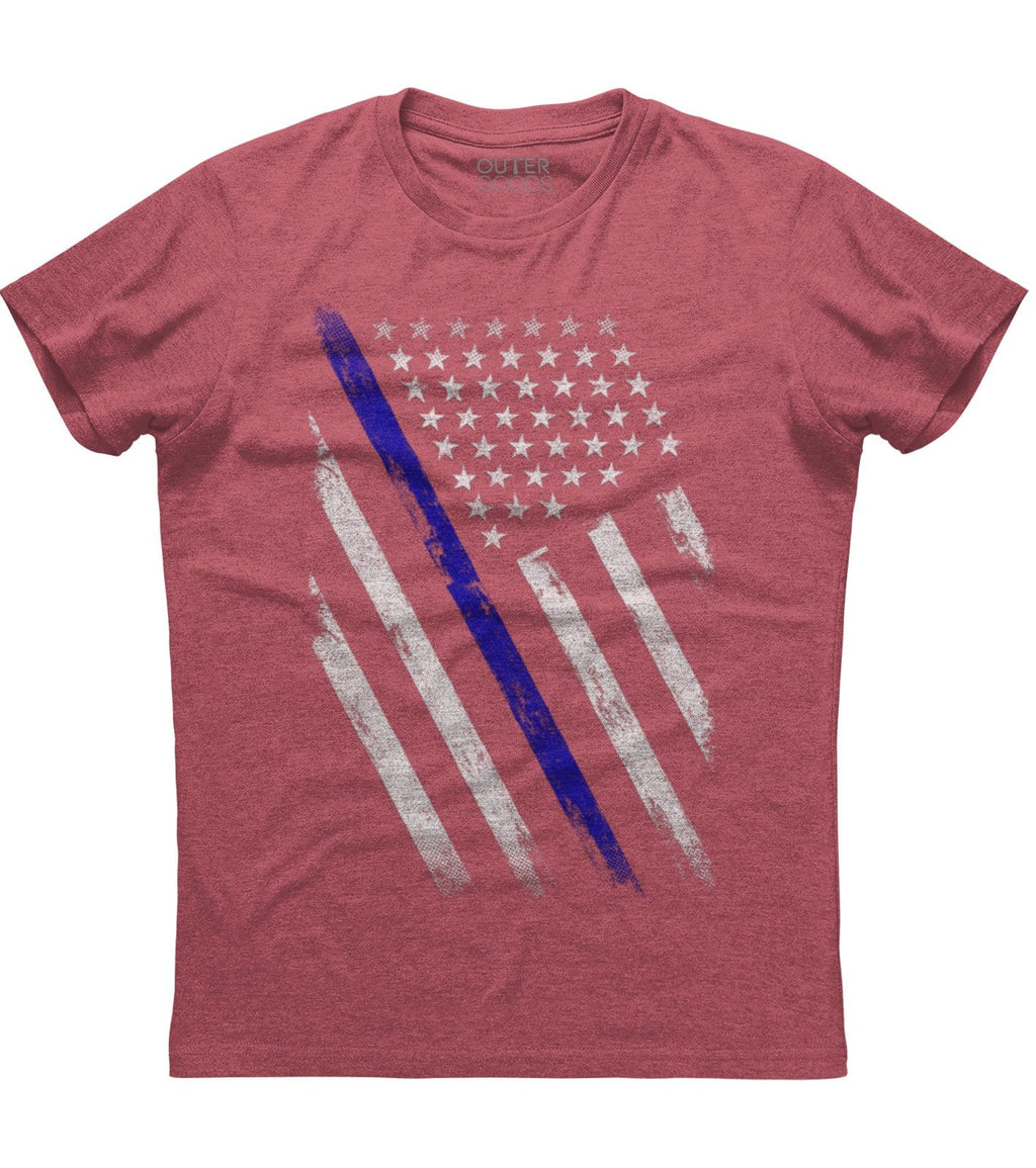The American Flag Blue Line Patriotic T-shirt (O) Hoodie, Sweatshirt | PureTeeCo.com (Image 5)