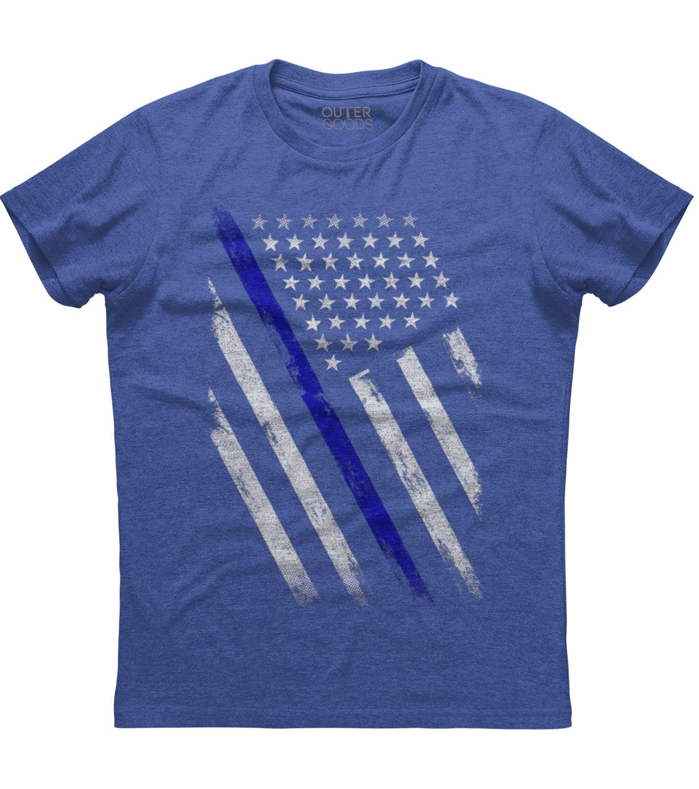 The American Flag Blue Line Patriotic T-shirt (O) Hoodie, Sweatshirt | PureTeeCo.com (Image 2)