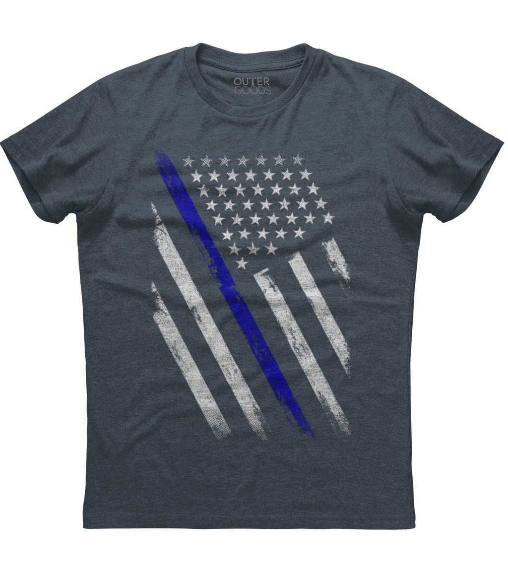 The American Flag Blue Line Patriotic T-shirt (O) Hoodie, Sweatshirt | PureTeeCo.com (Image 3)