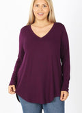 Easy Days Hi-lo Tee - Dark Plum Hoodie, Sweatshirt | PureTeeCo.com
