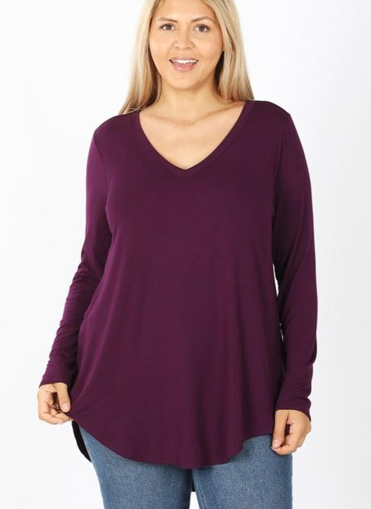 Easy Days Hi-lo Tee - Dark Plum Hoodie, Sweatshirt | PureTeeCo.com