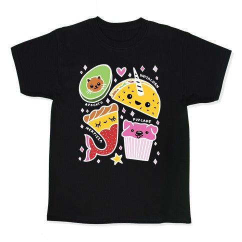 Cute Food Mashups Kid's Tee Hoodie, Sweatshirt | PureTeeCo.com (Image 1)