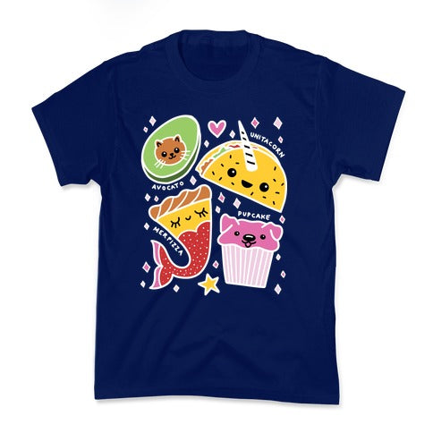 Cute Food Mashups Kid's Tee Hoodie, Sweatshirt | PureTeeCo.com (Image 2)