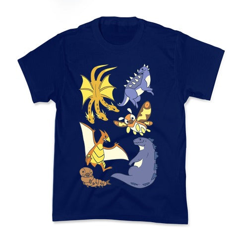 Godzilla and Friends Kid's Tee Hoodie, Sweatshirt | PureTeeCo.com (Image 2)