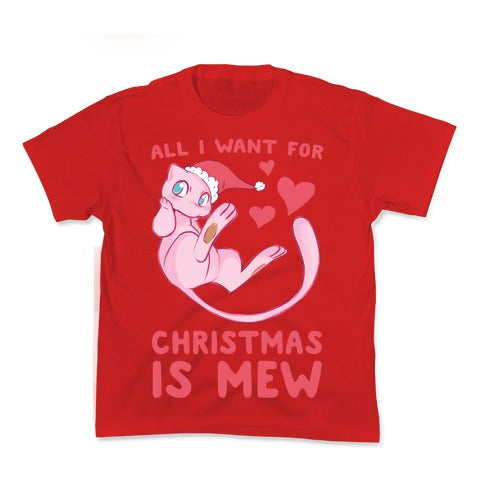 All I Want for Christmas is Mew Kid's Tee Hoodie, Sweatshirt | PureTeeCo.com (Image 1)