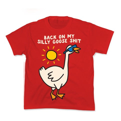 Back On My Silly Goose Shit Kid's Tee Hoodie, Sweatshirt | PureTeeCo.com (Image 3)
