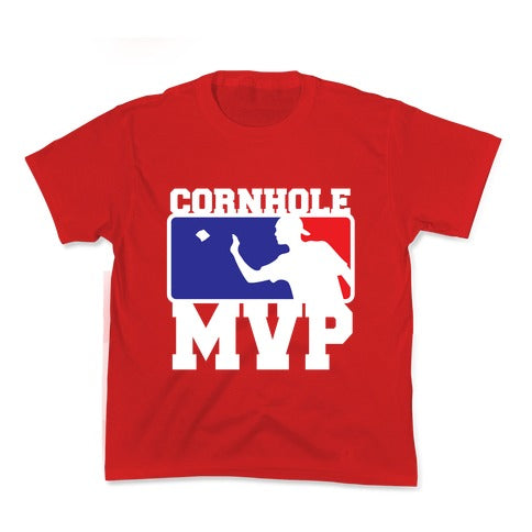 Cornhole MVP Kid's Tee Hoodie, Sweatshirt | PureTeeCo.com (Image 3)