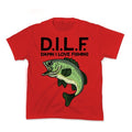 D.I.L.F. Damn I Love Fishing Kid's Tee Hoodie, Sweatshirt | PureTeeCo.com (Image 1)