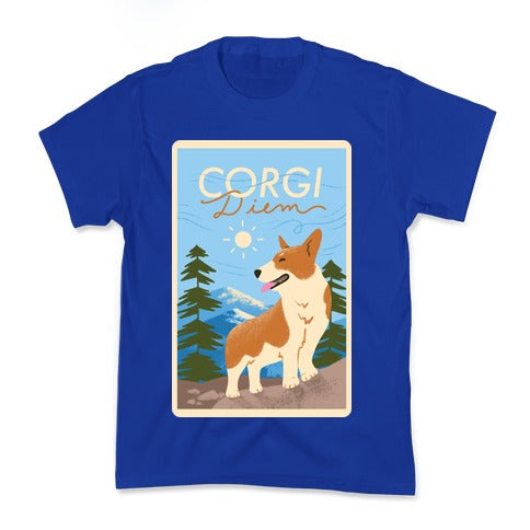 Corgi Diem Kid's Tee Hoodie, Sweatshirt | PureTeeCo.com (Image 4)