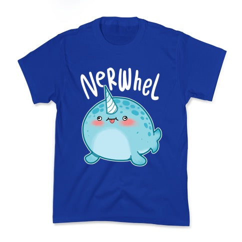 Derpy Narwhal Nerwhel Kid's Tee Hoodie, Sweatshirt | PureTeeCo.com (Image 4)