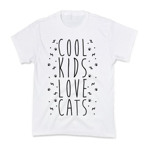Cool Kids Love Cats Kid's Tee Hoodie, Sweatshirt | PureTeeCo.com (Image 2)