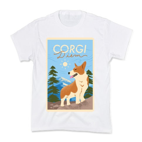 Corgi Diem Kid's Tee Hoodie, Sweatshirt | PureTeeCo.com (Image 5)