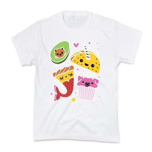 Cute Food Mashups Kid's Tee Hoodie, Sweatshirt | PureTeeCo.com (Image 5)