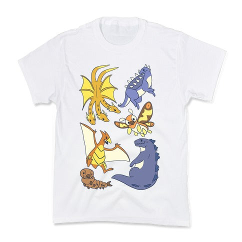 Godzilla and Friends Kid's Tee Hoodie, Sweatshirt | PureTeeCo.com (Image 5)