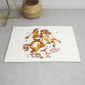 Funny Cowgirl On A Horse Rug Gallery Image 1
