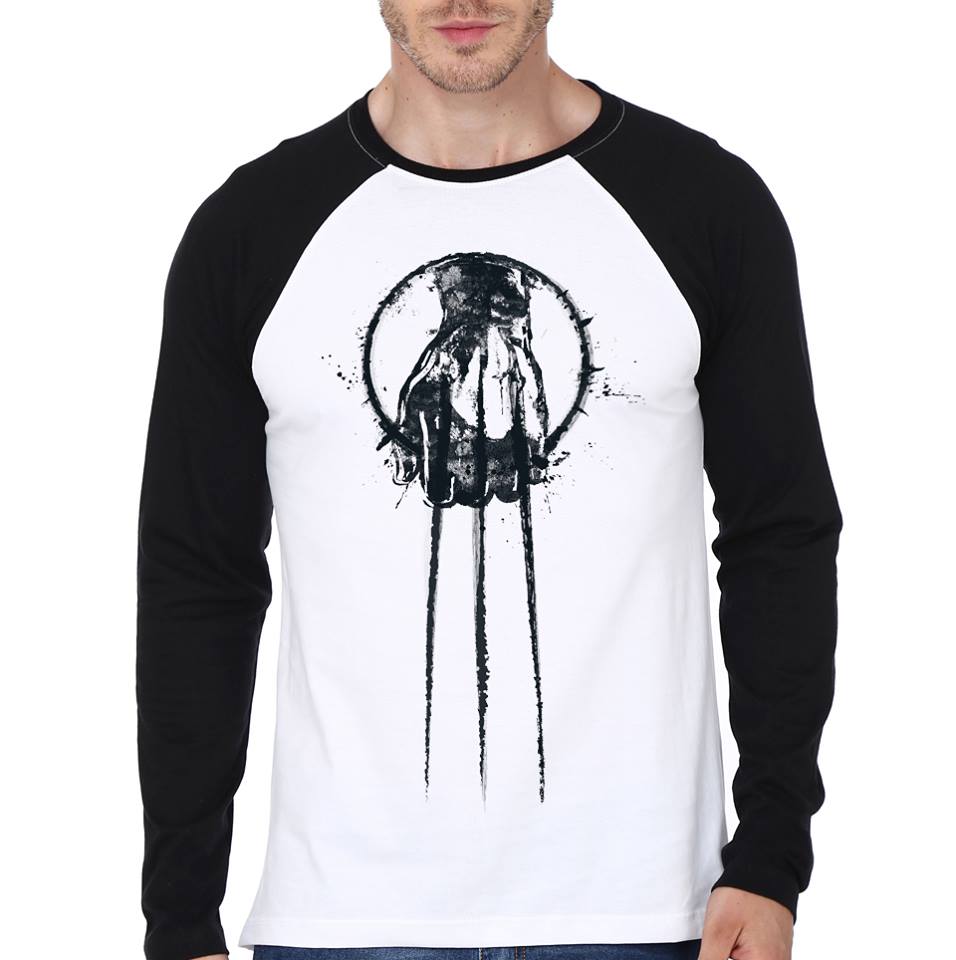 Hand Of Wolverine Raglan T-Shirt Style001 Hoodie, Sweatshirt | PureTeeCo.com