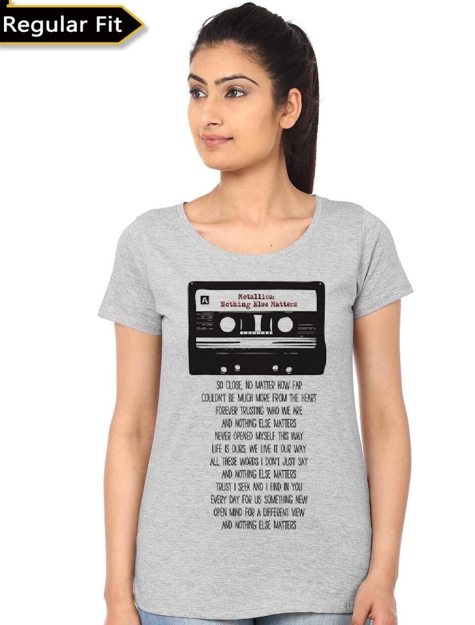 Metallica Grey Girls Top T-Shirts, Hoodie, Sweatshirt | PureTeeCo.com