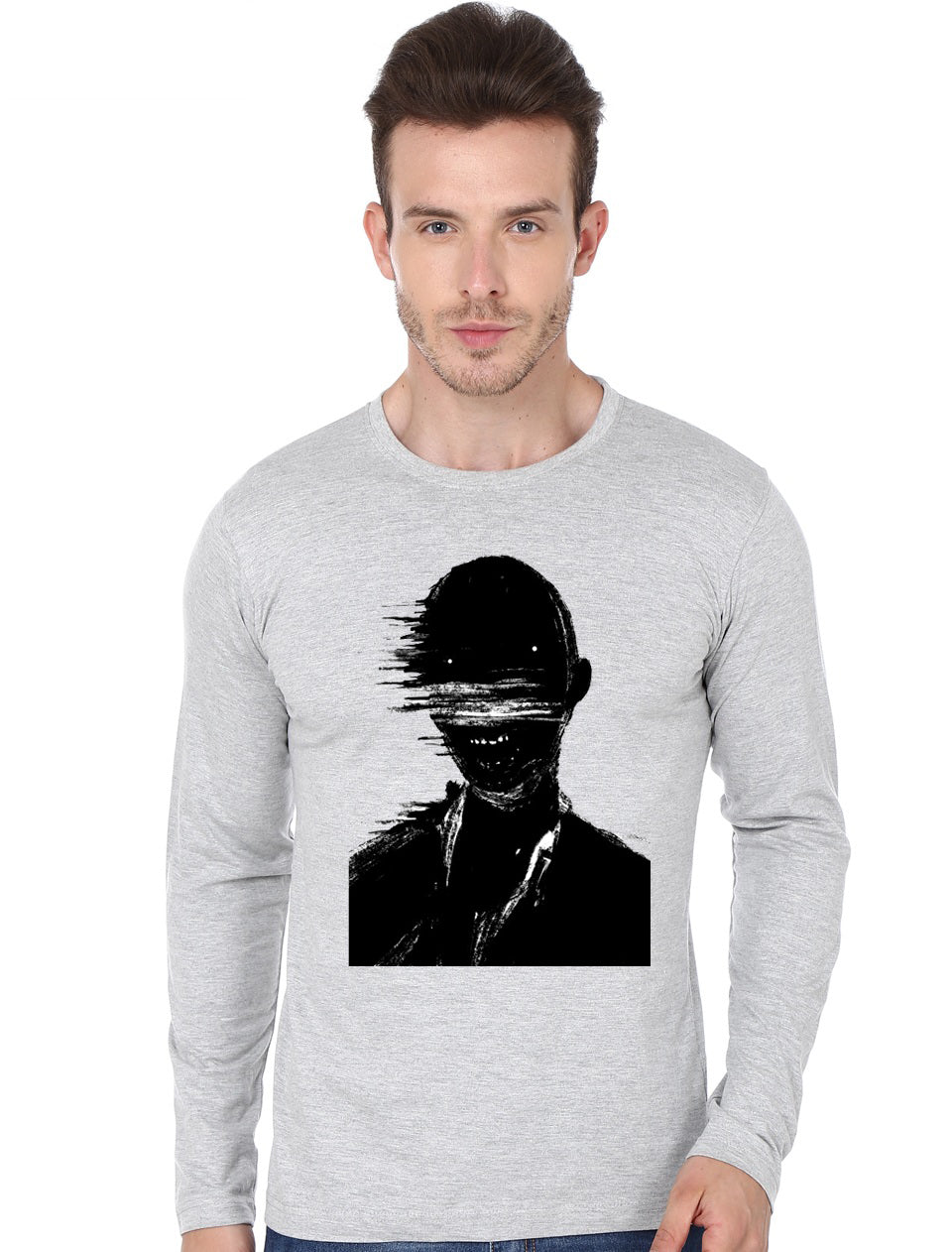 Static Ghost Full Sleeve T-Shirt Hoodie, Sweatshirt | PureTeeCo.com