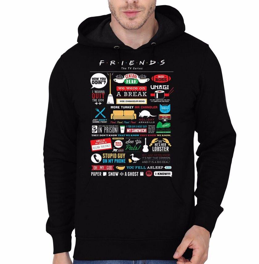 Friends Black Hoodie Style002 T-Shirts, Sweatshirt | PureTeeCo.com