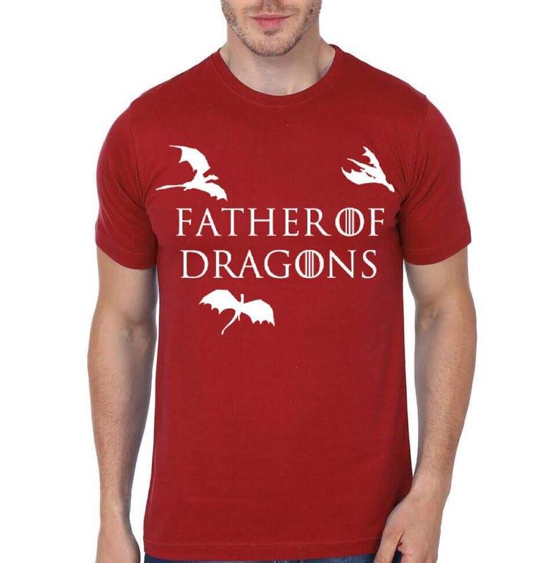 Father Of Dragons Red T-Shirt Hoodie, Sweatshirt | PureTeeCo.com