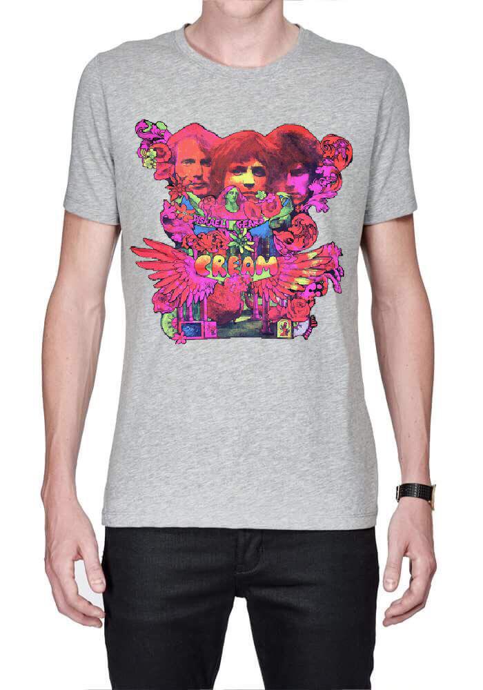 Cream Disraeli Gears Vinyl Half Sleeve T-Shirt Hoodie, Sweatshirt | PureTeeCo.com