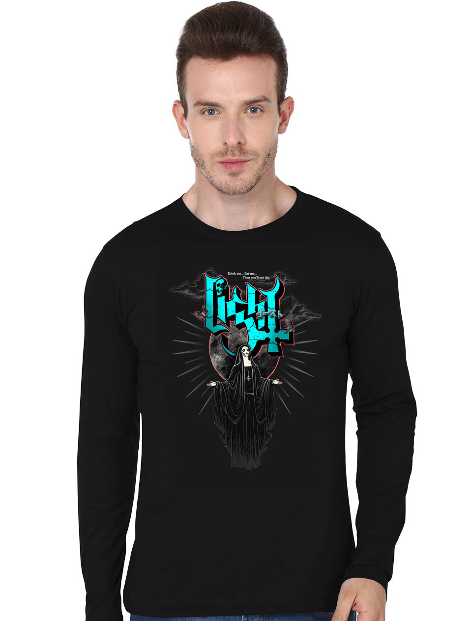 Ghost See the light V2 Full Sleeve T-Shirt Hoodie, Sweatshirt | PureTeeCo.com