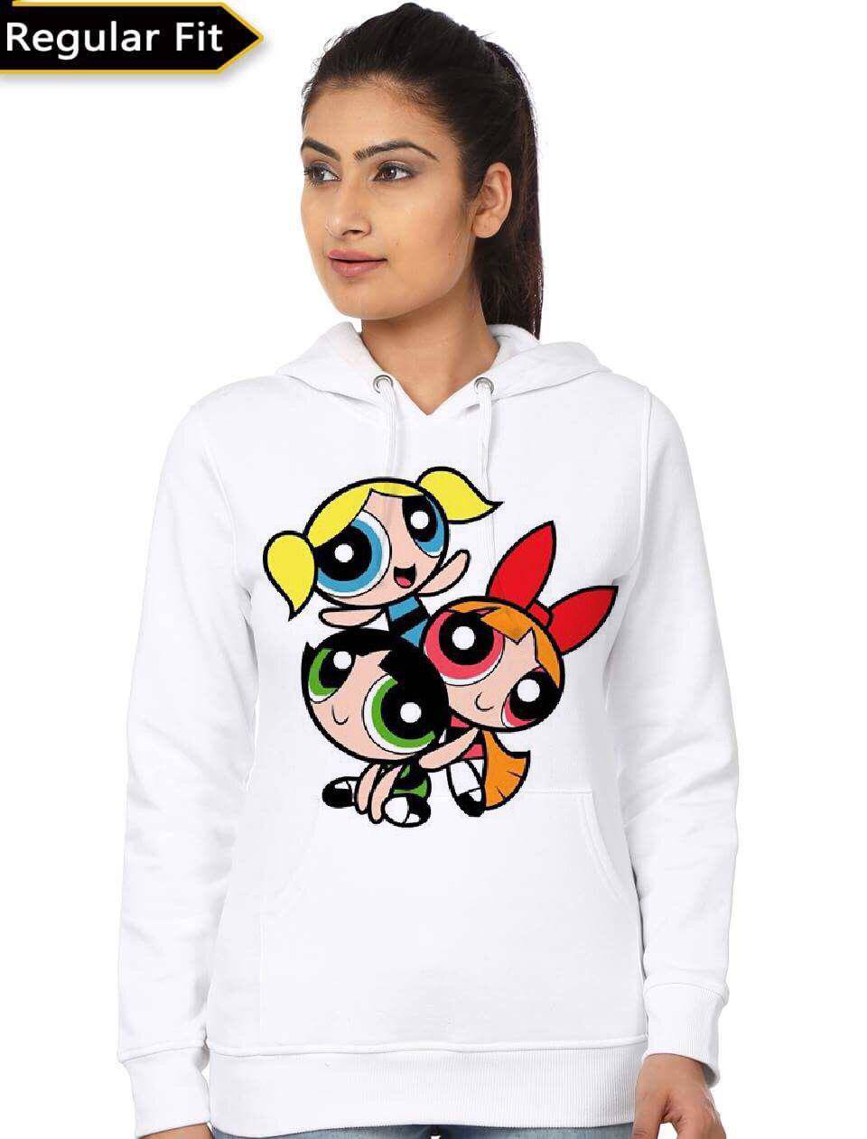 Powerpuff Girls White Hoodie T-Shirts, Sweatshirt | PureTeeCo.com