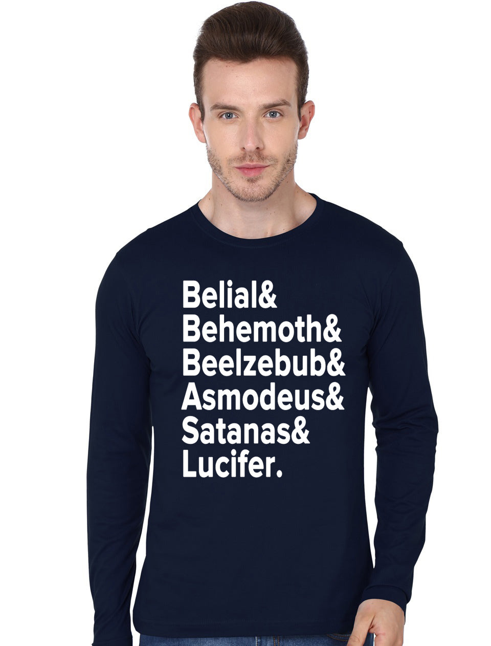 Ghost â€“ Belial Behemoth Beelzebub Asmodeus Satanas Lucifer Full Sleeve T-Shirt Hoodie, Sweatshirt | PureTeeCo.com