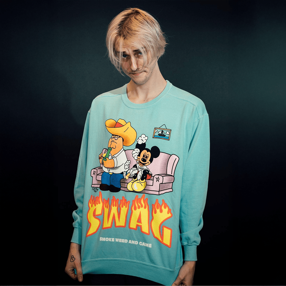 SuperMega Merch Swag Smoke Weed And Game Supermega 420 Sweatshirt Top 10 Father's Day Gifts T-Shirts, Hoodie (Image 1)