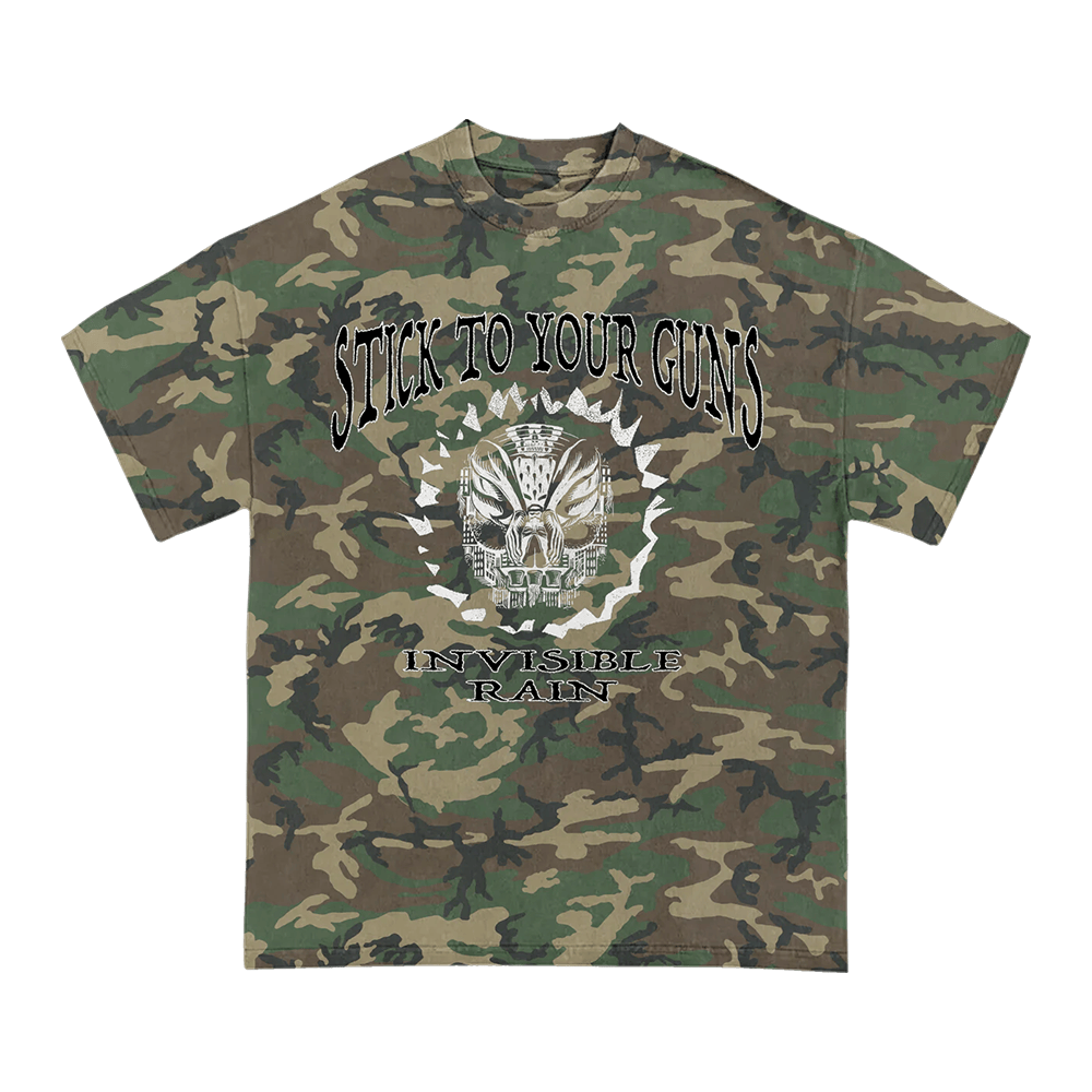 Camo Shirt Invisible Rain STYG Merch Stick To Your Guns Merch Music Fan Tee Hoodie, Sweatshirt | PureTeeCo.com