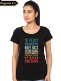 18 Years Of Beign Awesome Birthday T-Shirt Hoodie, Sweatshirt | PureTeeCo.com