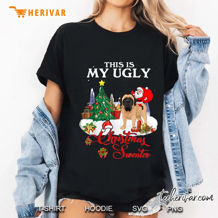 This Is My Ugly Christmas Sweater Santa Riding English Mastiff Version
